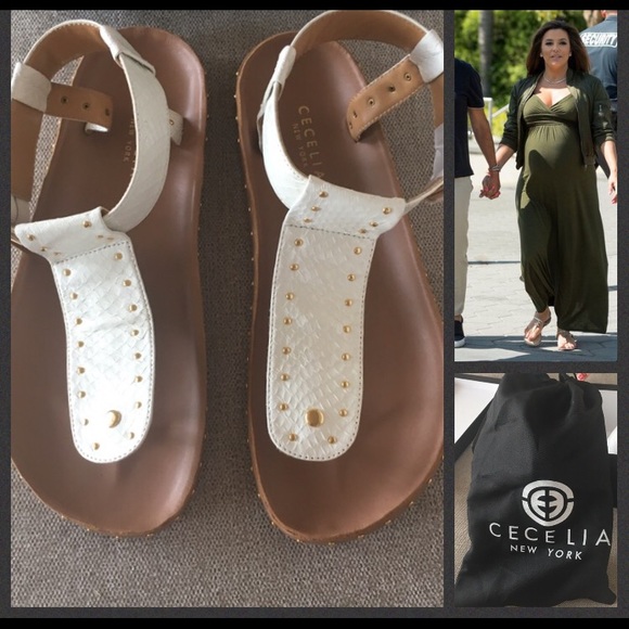 New studded thong snake embossed Leisel sandals - Picture 3 of 8